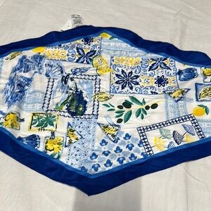J. Crew Blue and Yellow Furniture Cover